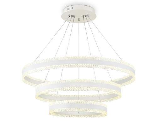 Светильник светодиодный подвесной управляемый FA6181/3 WH белый 245W 3000K+6400K/3000K/6400K/4200K+4200K D800*940 (ПДУ РАДИО 2.4G)