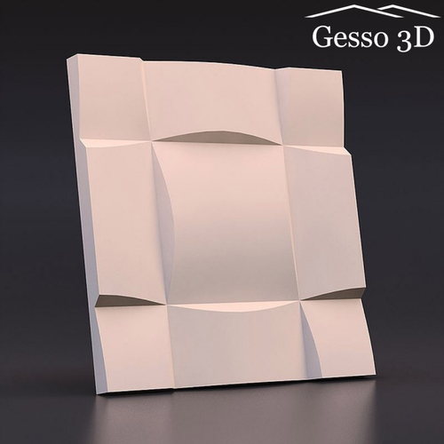 Гипсовая 3D панель Квадрат выпуклый