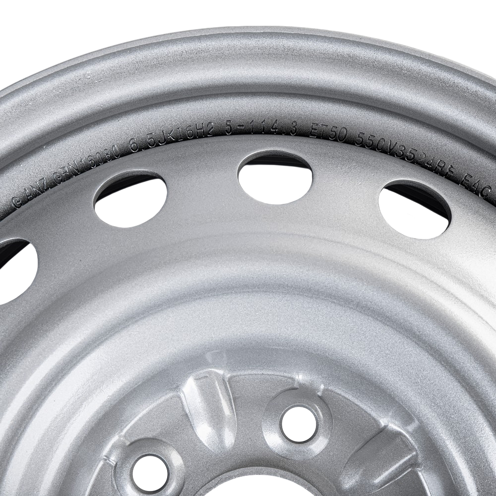 Диск штампованный R16 6.5J 5x114.3/66.1 ET50 GANZ Silver GRN16080