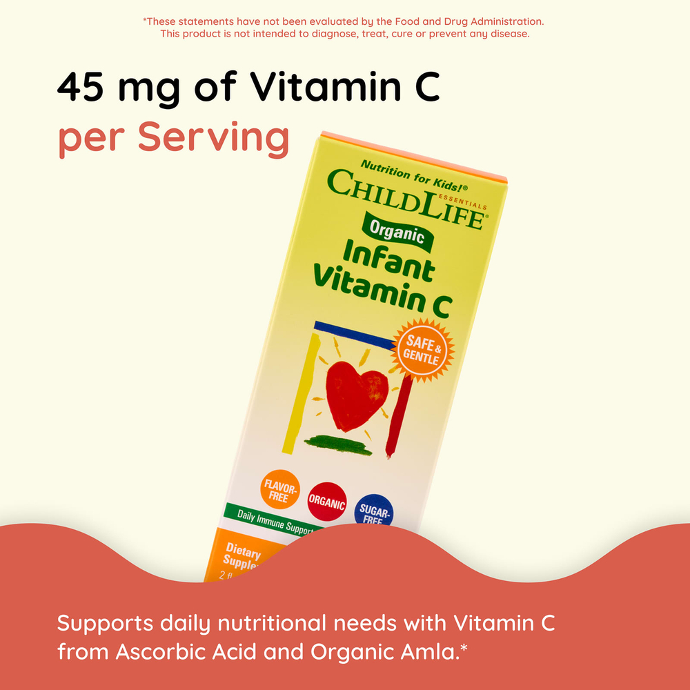 ChildLife Essentials, органический витамин C в каплях для детей, 59 мл (2 жидк. унции)