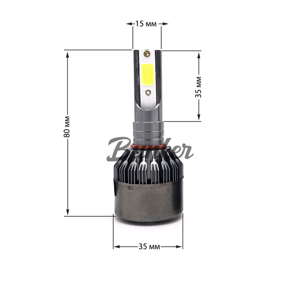 Светодиодные лампы C9, цоколь H7 в головной свет, (компл)