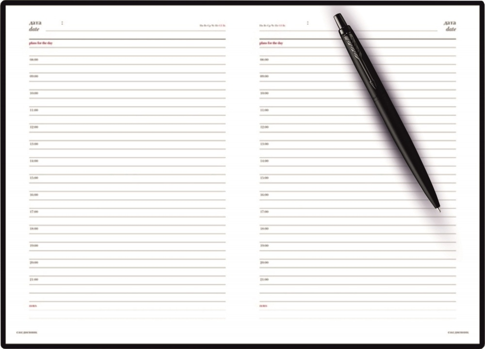 Подарочный набор: Шариковая ручка Parker  Jotter XL SE20 Monochrome в подарочной упаковке, цвет: Black, стержень: Mblue и Ежедневник зеленый недатиров