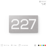 Номер на дверь 227, табличка на дверь для офиса, квартиры, кабинета, аудитории, склада, голубой 120х70 мм, Айдентика Технолоджи
