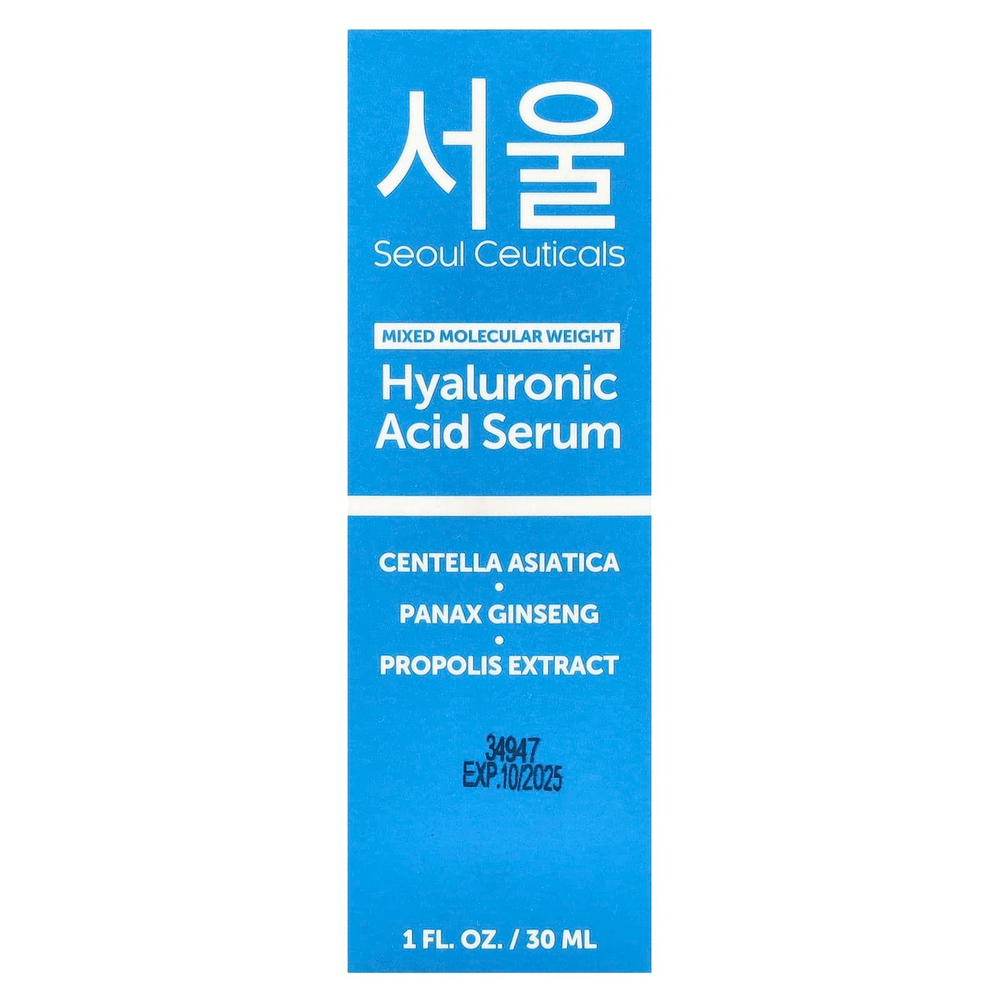 SeoulCeuticals, Сыворотка с гиалуроновой кислотой, 30 мл (1 жидк. унц.)