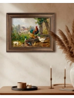 Картина интерьерная на холсте в раме 25*31 см