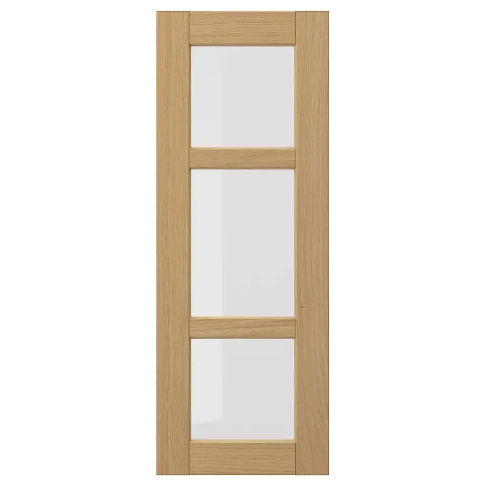 Стеклянная дверь - IKEA FORSBACKA/ФОРСБАКА ИКЕА, 80х30 см, светло-коричневый