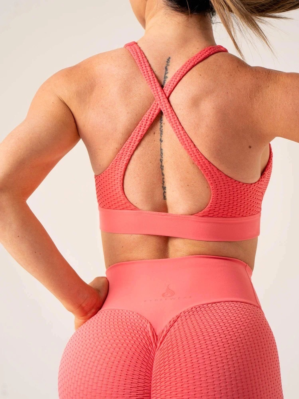 Топ RYDERWEAR Honeycomb Bra Coral Pink