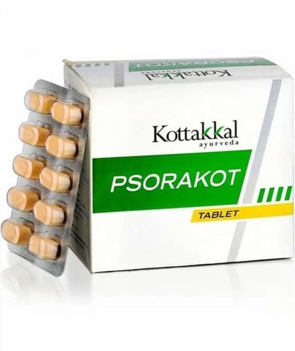 БАД Kottakkal Psorakot при псориазе и др. заболеваниях кожи, 100 таб