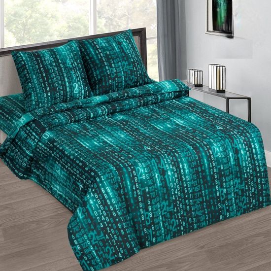 Двуспальный с европростынёй комплект постельного белья Геймер DE LUXE поплин наволочки 70x70 см