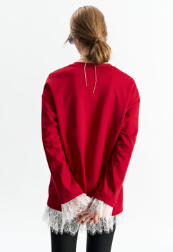 Лонглисв женский 1279 скарлетт / принт