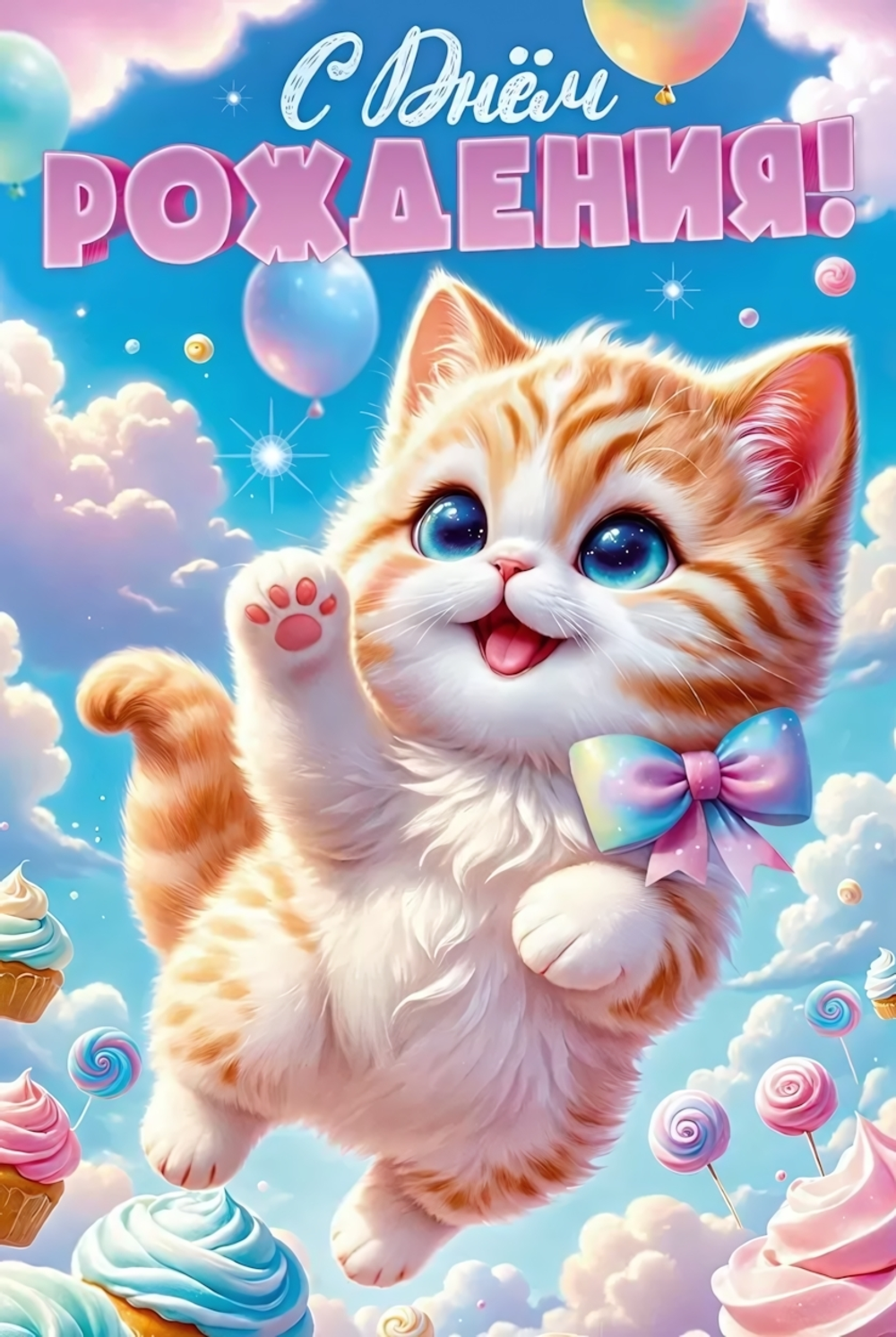 Открытка А5 "С Днем Рождения!" с текстом 90000614 (Открытая планета)