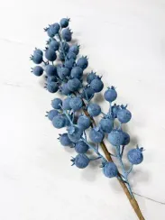 Ветвь из голубых ягод 70 см., Christmas DeLuxe (89509)