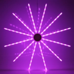 Фигура светодиодная Цифровая «Огненный круг» 70 см, 12 лучей, 96 ламп LED, с пультом ДУ, более 8 реж, Мультицвет