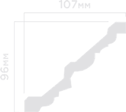 Карниз HiWood, 96x107 мм