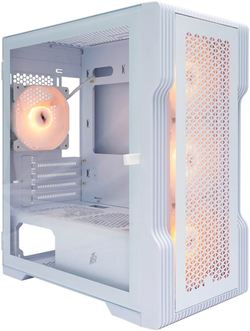 Корпус для компьютера 1STPLAYER Корпус TRILOBITE T3 White / mATX, TG / 4x 120mm LED fans inc. / T3-WH-4F1-W
