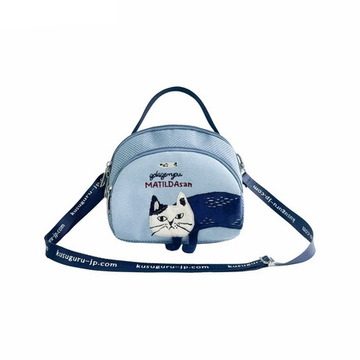 Мини-сумка пошет (pochette), с ремнем, MATILDASan, светло-синий, 25-8811-2, KUSUGURU