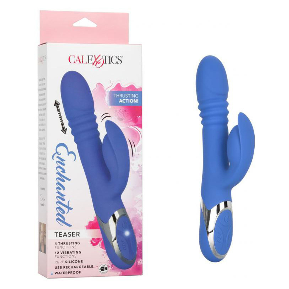 Синий вибромассажер-кролик 23см California Exotic Novelties Enchanted Teaser SE-0649-25-3