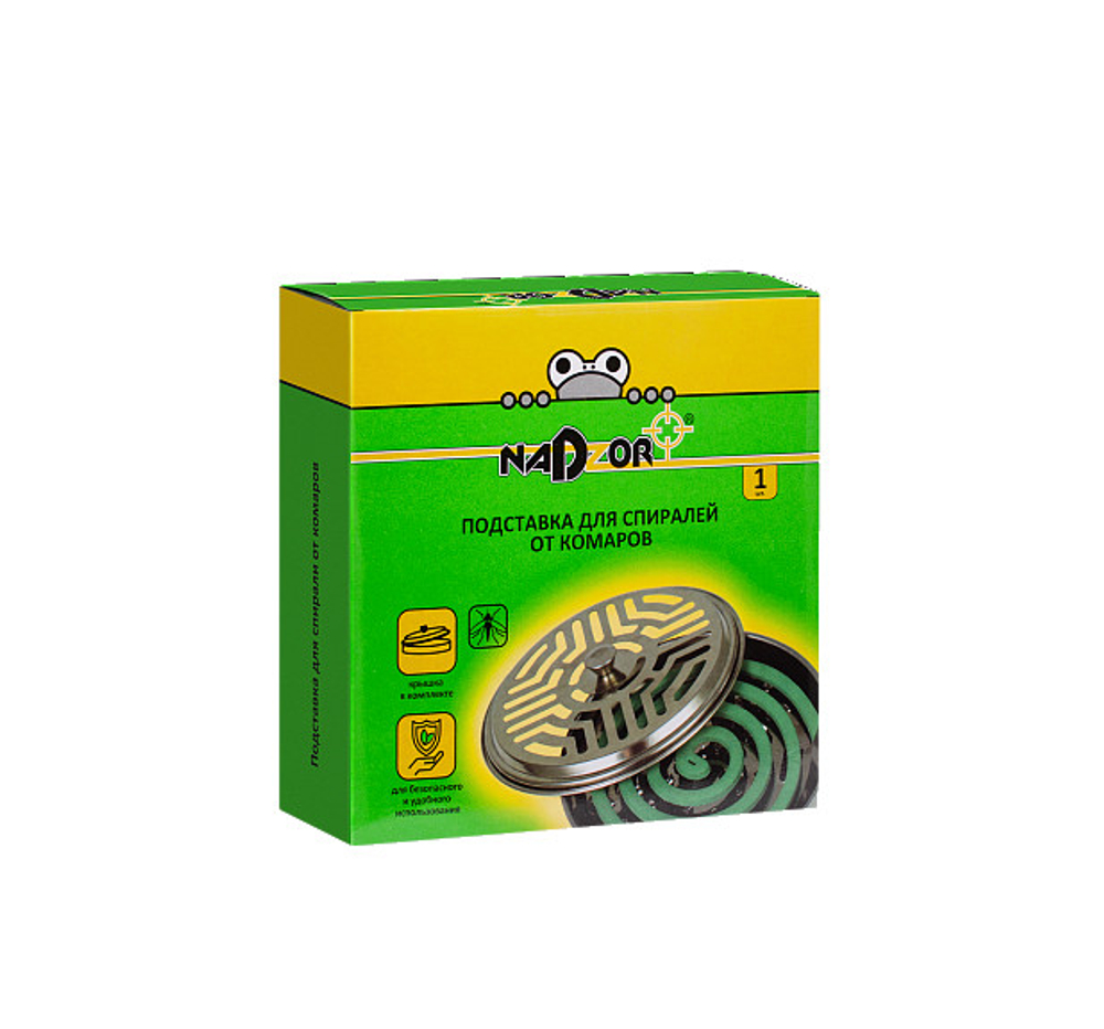Подставка для спирали от комаров с крышкой Nadzor (30шт/уп)