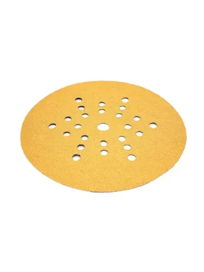 225мм P60 10шт. Шлифовальный абразивный круг для шлифовки под липучку Minamo Golden Warrior