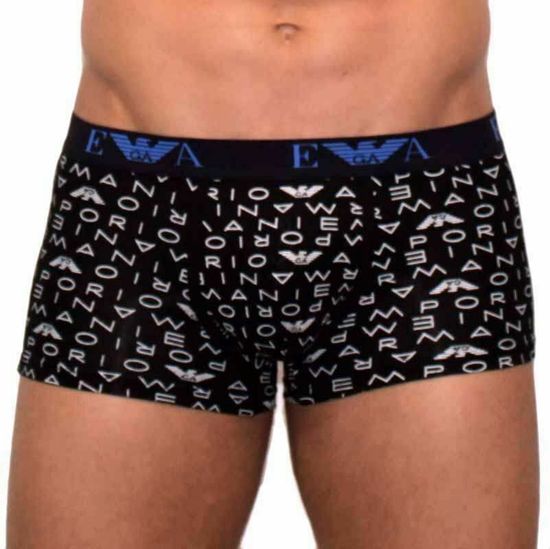 Мужские трусы боксеры черные Emporio Armani