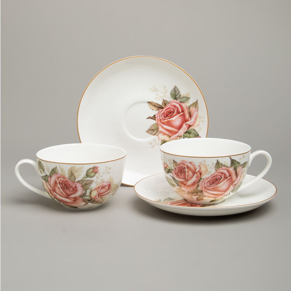 ЧАЙНЫЙ НАБОР LEFARD "КОРЕЙСКАЯ РОЗА" НА 2 ПЕР. 4 ПР. 300 МЛ (КОР=24НАБ.)