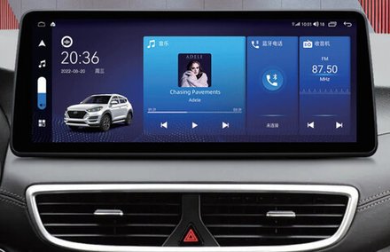 Магнитола для Hyundai Tucson 2018-2021 - Carmedia HP-H1202 экран 12.3" на Android 12, ТОП процессор, 6Гб+128Гб, Carplay, 4G SIM-слот