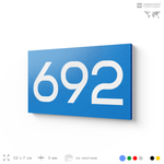 Номер на дверь 692, табличка на дверь для офиса, квартиры, кабинета, аудитории, склада, голубая 120х70 мм, Айдентика Технолоджи