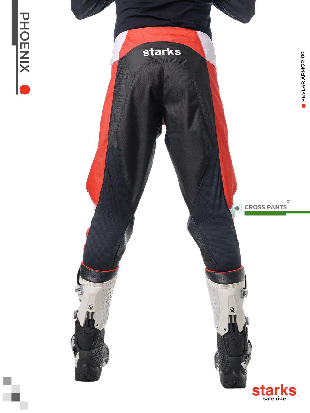 Штаны PHOENIX (Кросс) Красный/Черный, 30 STARKS