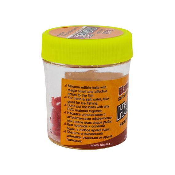 Насадка искусственная съедобная Опарыш красный (Red maggot) Helios (HS-NO-RM)