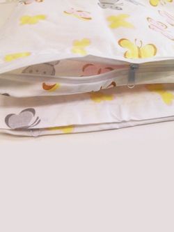 Постельное белье бязь Сказка "Бабочки фиолетовые" 1,5-сп наволочка 50х70 1шт Простынь на резинке 90x200 см пододеяльник 145х205