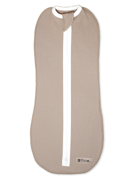 Пеленальный кокон на молнии Вафля Светлый Кофе