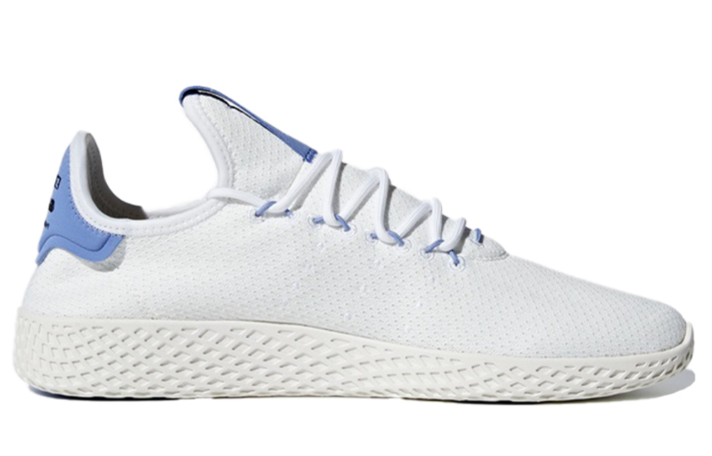 Pharrell Williams x adidas originals Tennis Hu shock absorption and wear-resistant low-top tennis shoes for men and women the same style white and blue