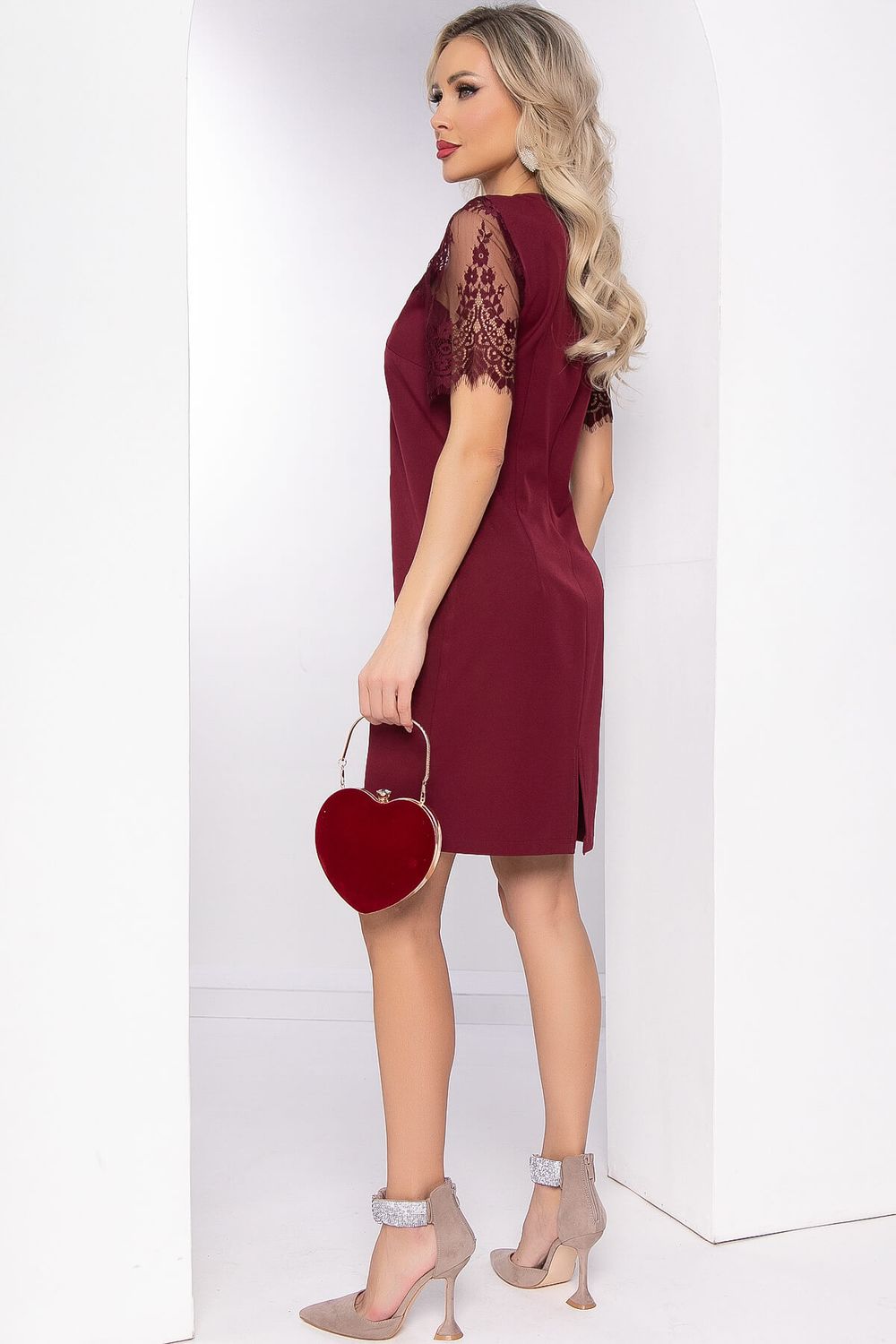 Платье "Кружевная страсть" (бордо) П7987 LT Collection