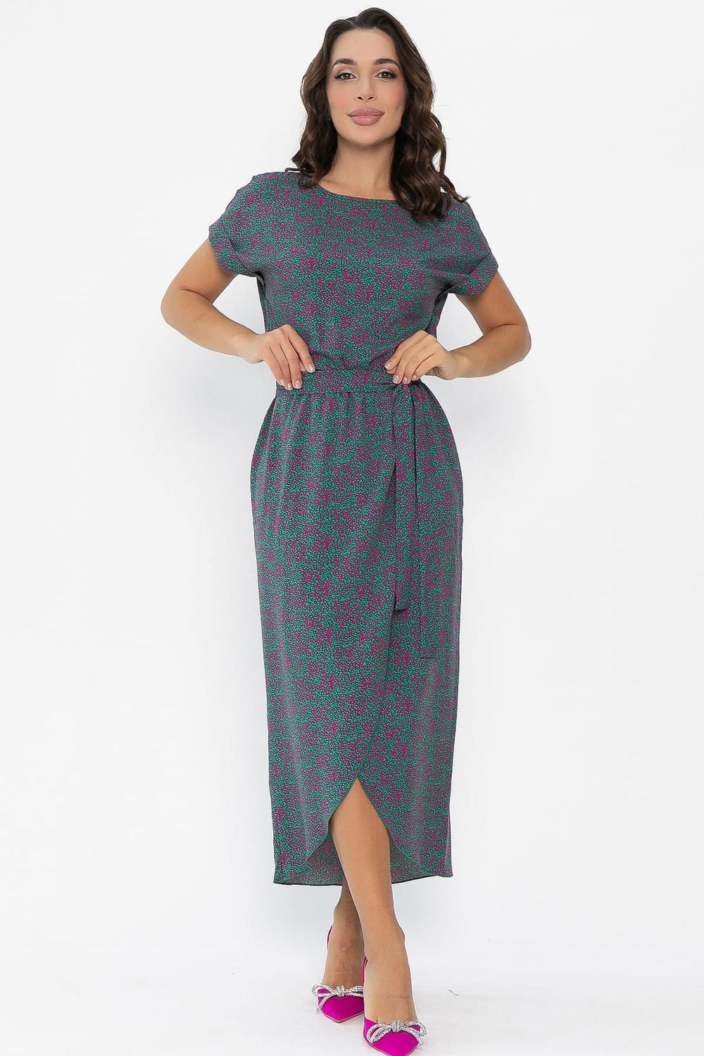 Платье Небесная симфония (зеленое) П15793-12М LT Collection