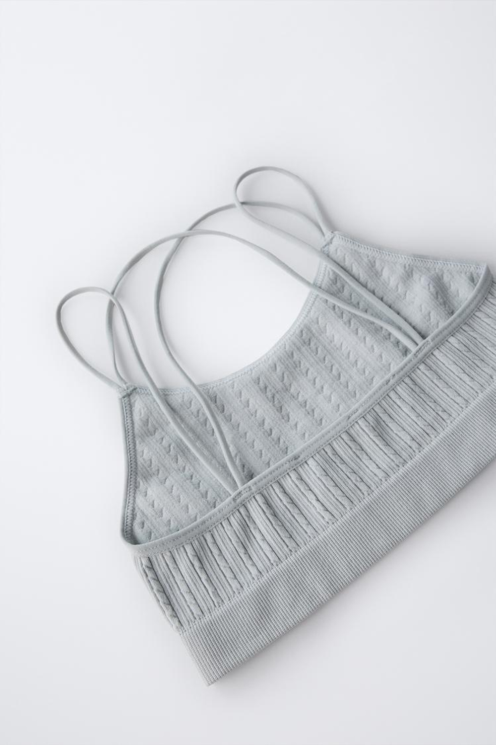 ZARA НАБОР ИЗ ДВУХ БЕСШОВНЫХ ТОПОВ С РЕЛЬЕФНЫМ УЗОРОМ, РАЗНОЦВЕТНЫЙ