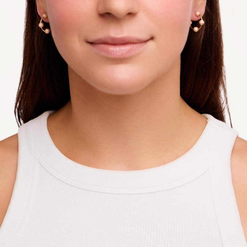 Серьги Мини Орбита – Розовое золото