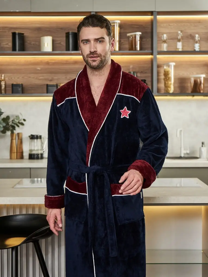 Халат мужской CHAMPIONS синий POLENS Турция