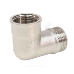 Угольник латунь никель переходной Ду 20 (3/4") ВР/НР VALFEX VF.092.N.034