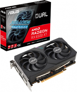 Видеоарта RX6500XT 4Gb ASUS DUAL-RX6500XT-O4G HDMI DP 4G D6; 90YV0HA1-M0NA00