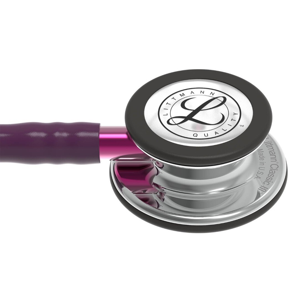 Стетоскоп Littmann Classic III, сливовый, зеркальная акустическая головка, розовый ствол (5960) - уценка