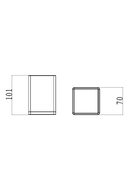 Boheme Стакан черный-золото