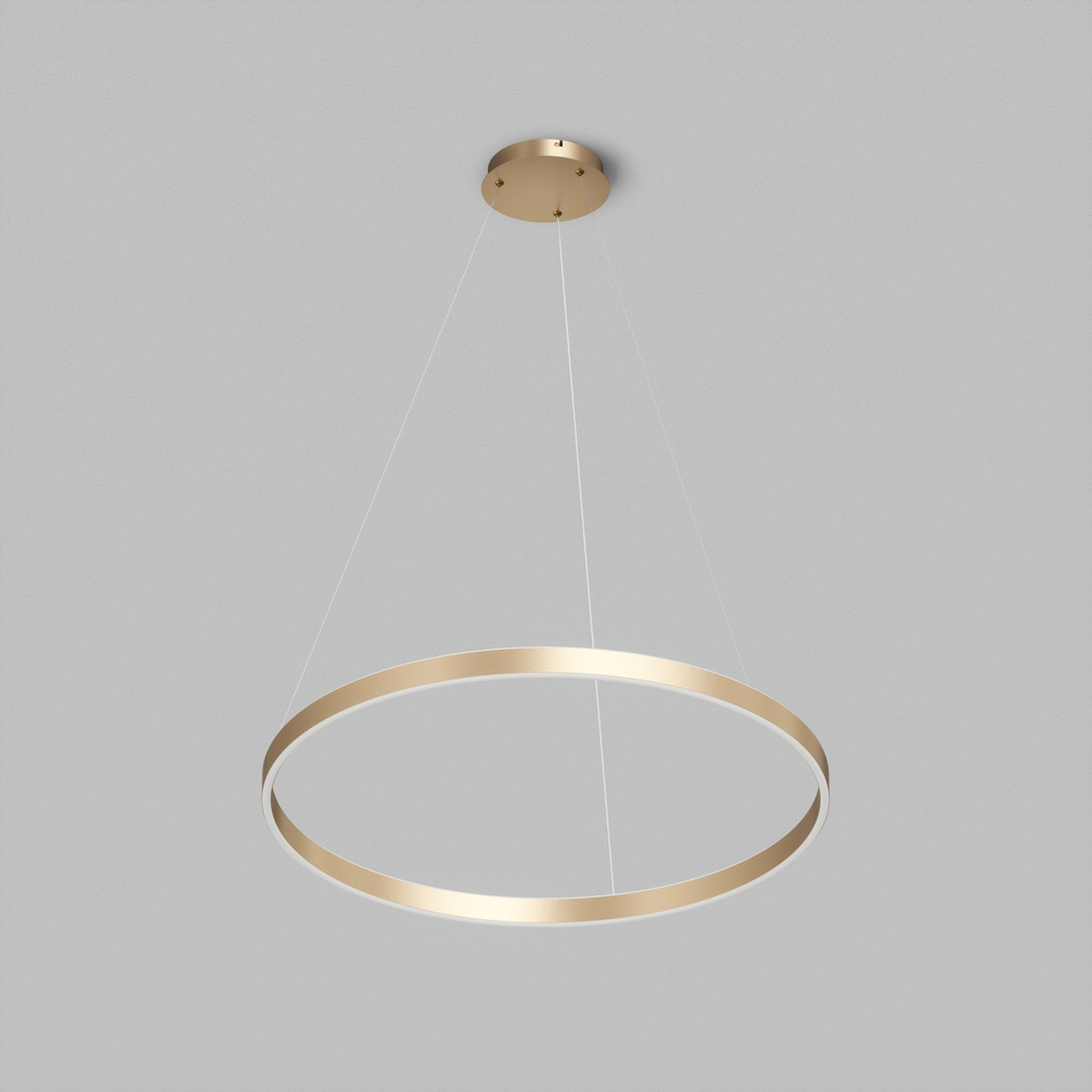 Светильник подвесной RAYDIA, 40 Вт, 3000–4000К, ?600?1500 мм, металл+акрил, матовое золото, свет вве