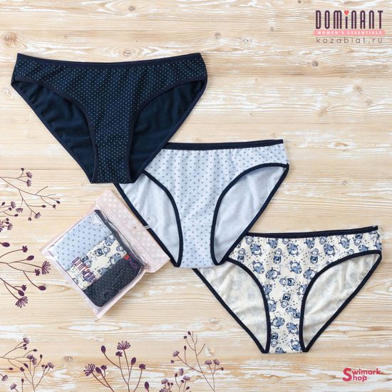 Трусики женские DOMINANT 35000-161, BIKINI, 3 шт. в уп.