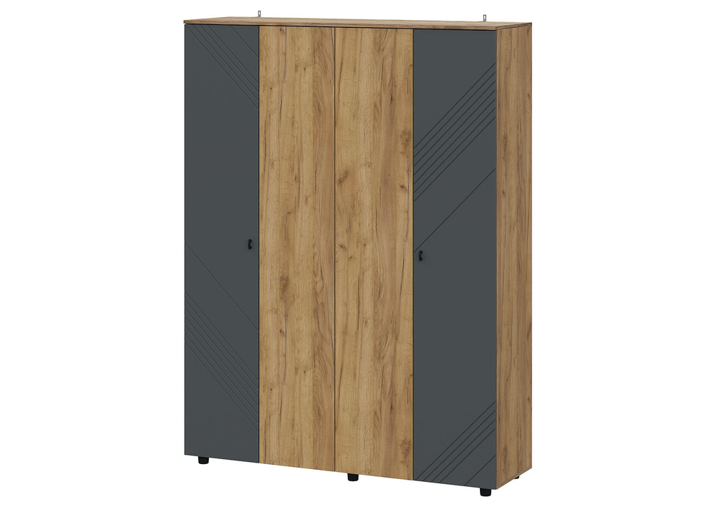 Шкаф 4-створчатый «Байкал» Графит