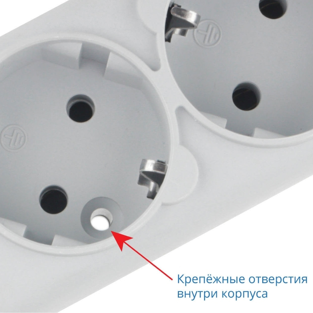 Сетевой фильтр 5 гн, 5 м, 3х0.75 мм², с/з, 2.2 кВт, Power Cube, 330079