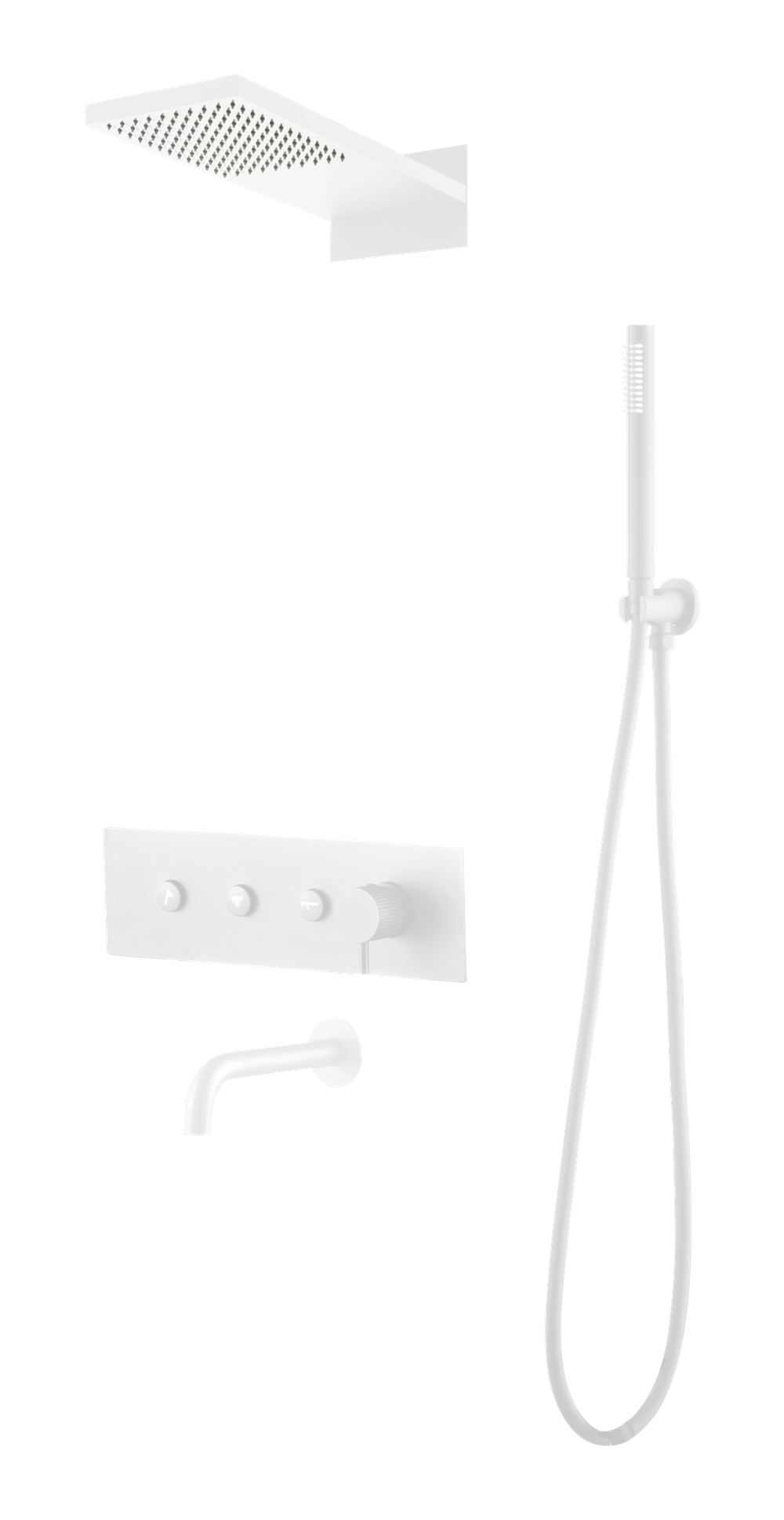 Boheme Душевая система с изливом Boheme Fusion Matt White