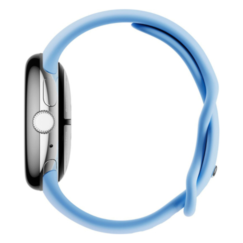 Умные часы Google Pixel Watch 2, Wi-Fi, «Полированный серебристый» корпус, ремешок Голубого цвета (версия Global)