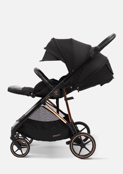 Peppy Коляска прогулочная Amici (Black) рама Gold (LX)