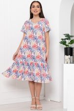 Платье "Малика" (цветы на белом) П5977 LT Collection