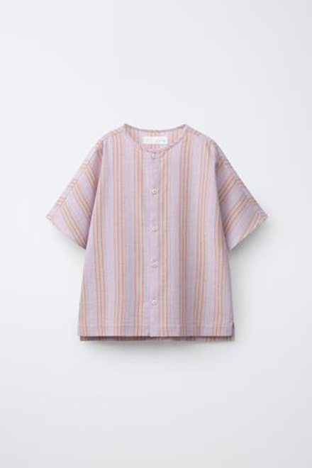 ZARA РУБАШКА В ПОЛОСКУ, РОЗОВЫЙ/ЛИЛОВЫЙ